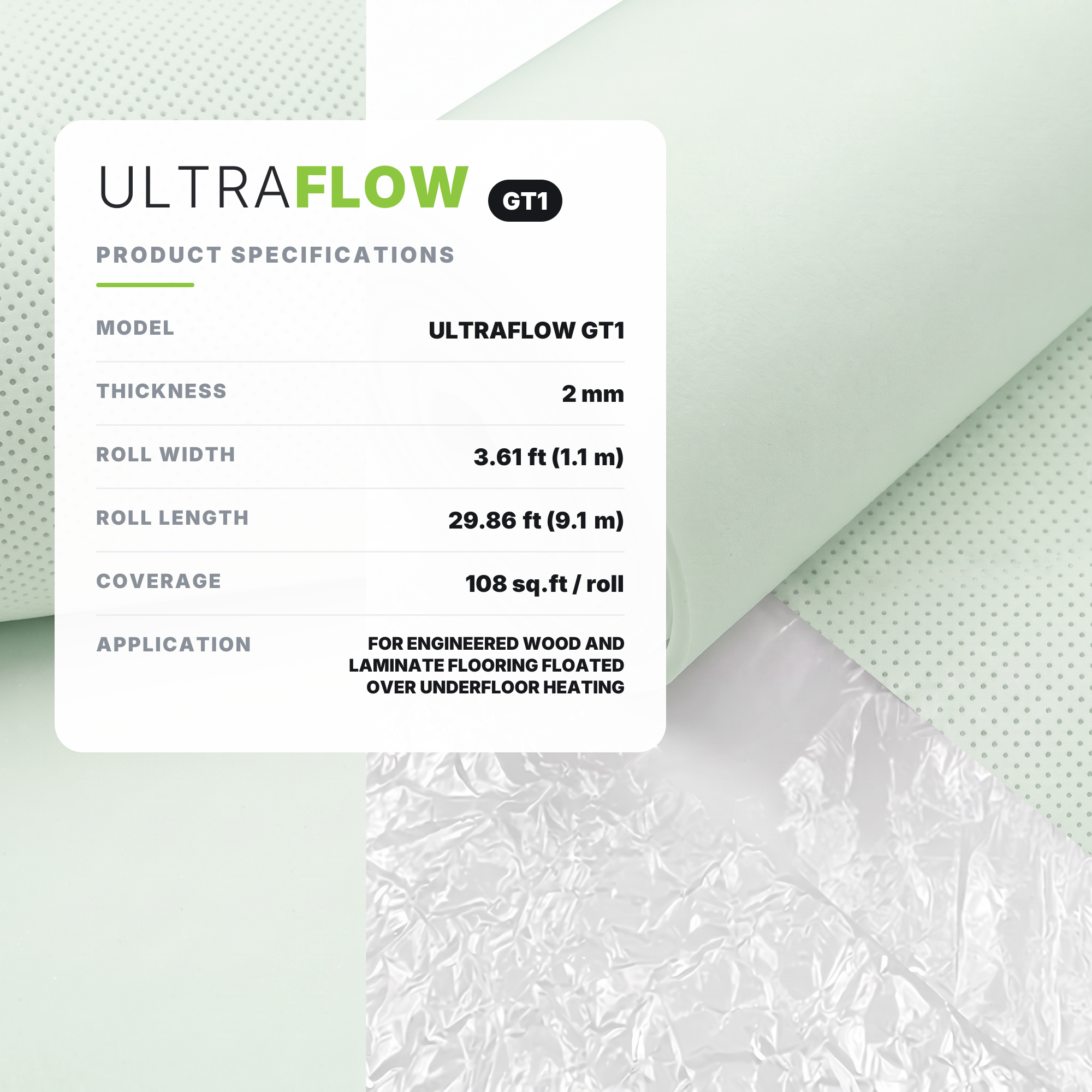 ULTRAFLOW GT1 — 规格参数卡