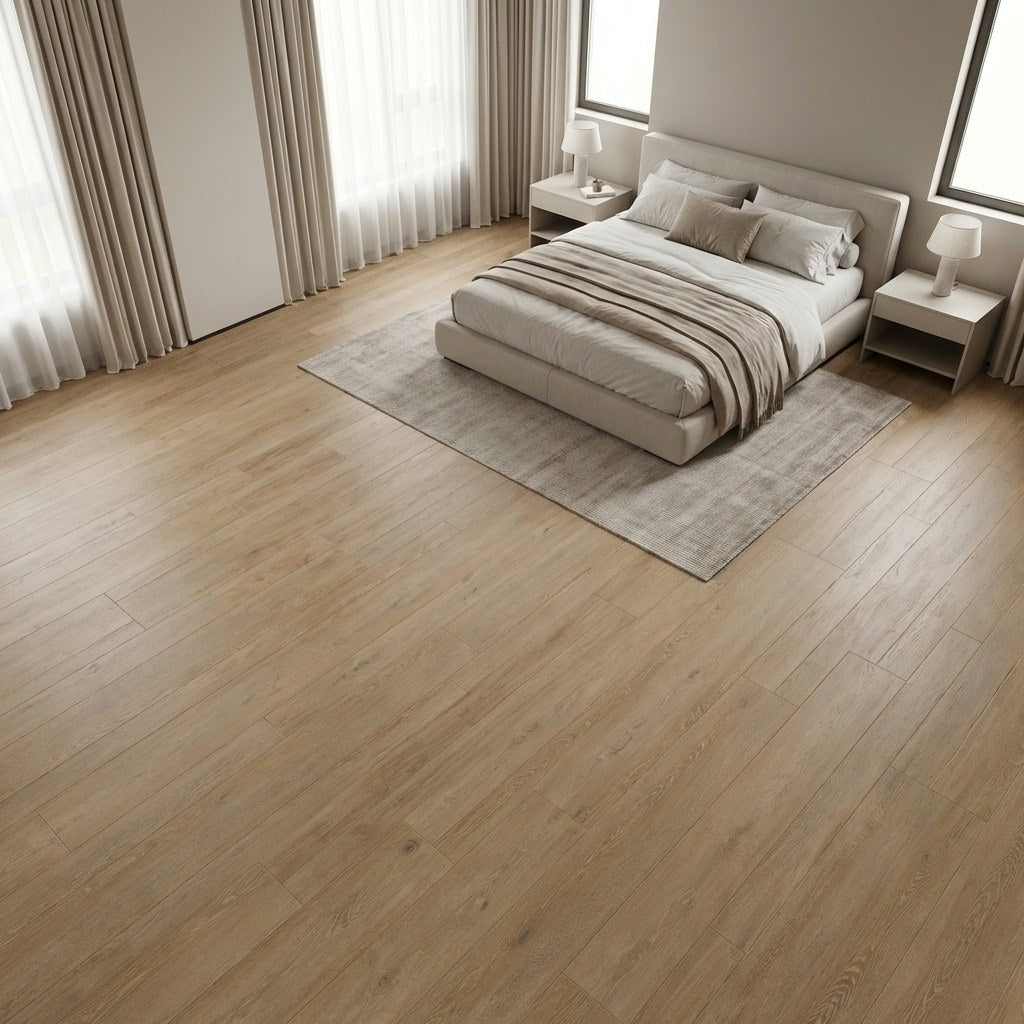 Rustic Prairie Oak — SuperOak Elite in a bedroom