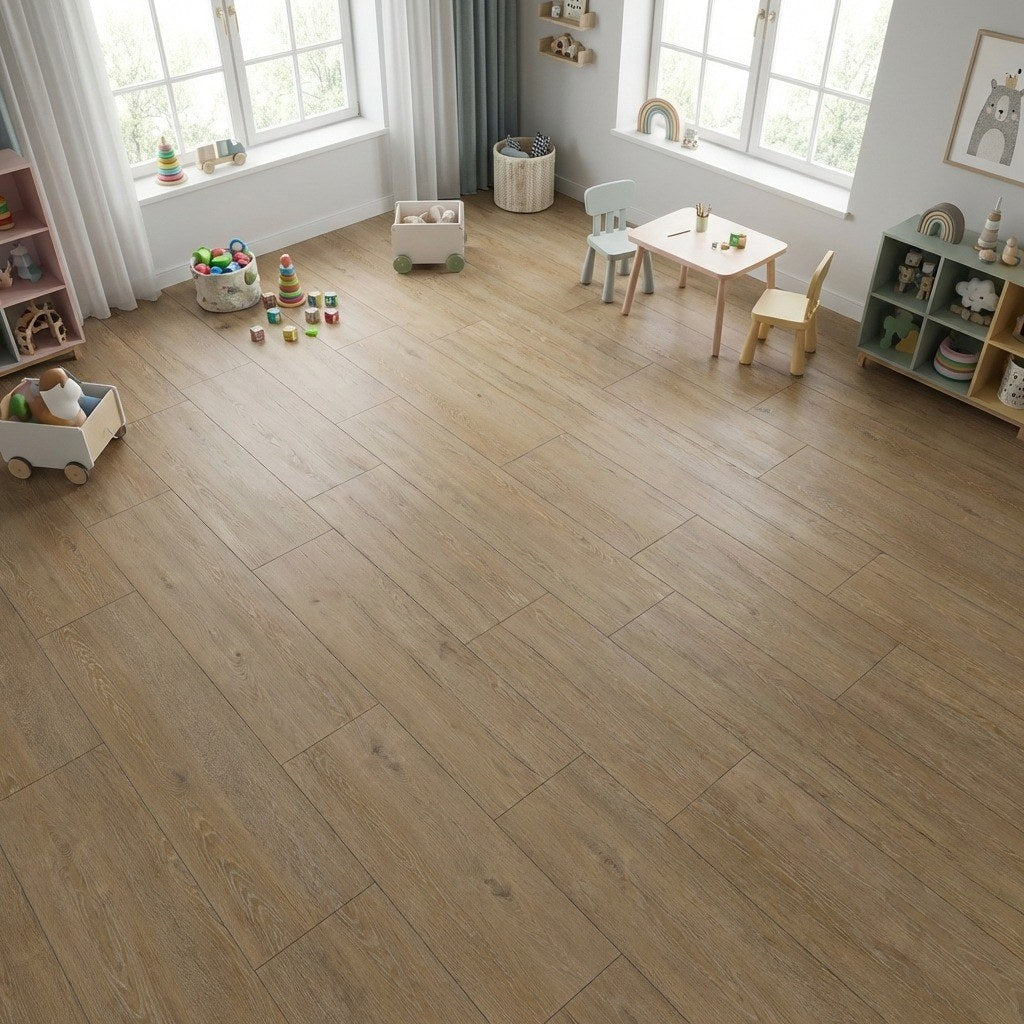 Rustic Prairie Oak — SuperOak Elite in a playroom