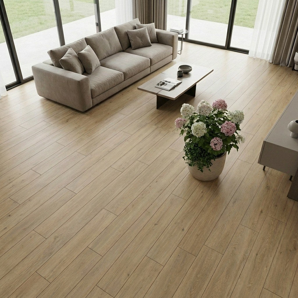 Golden Field Oak — SuperOak Elite in a bedroom