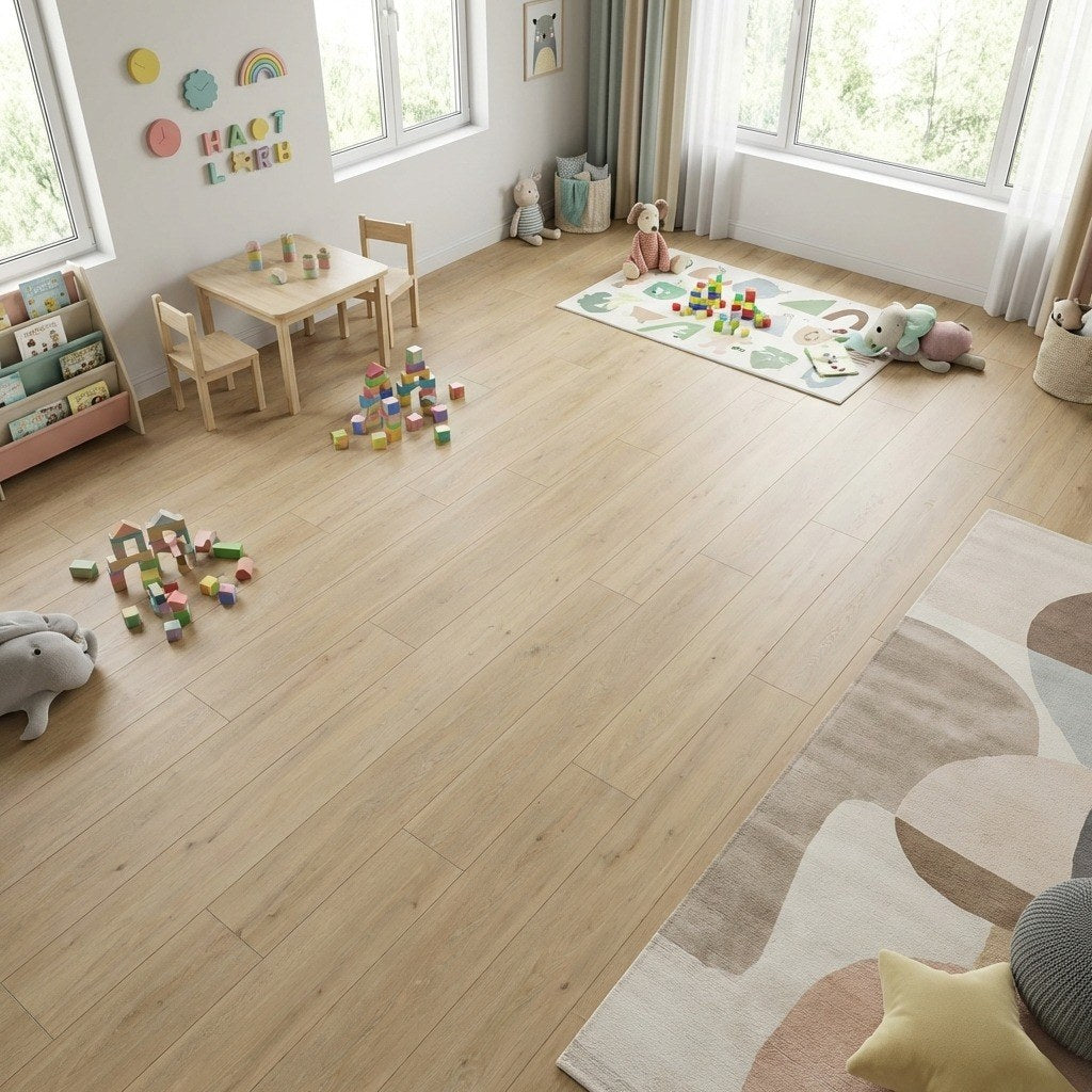 Golden Field Oak — SuperOak Elite in a playroom