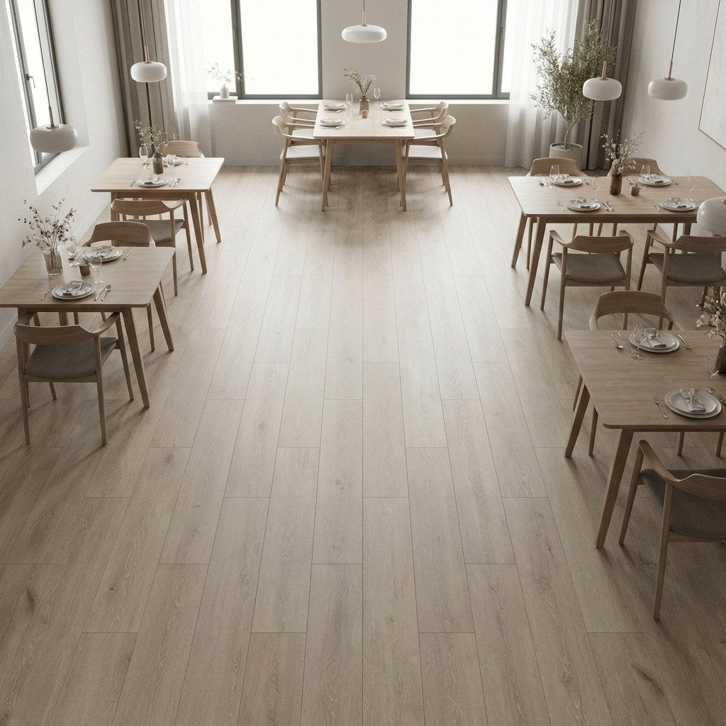 Coastal Sand Oak — SuperOak Elite in a living room