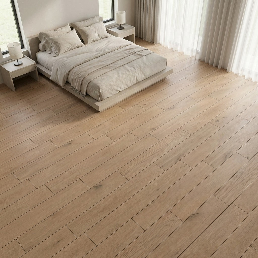 Golden Rustic- SuperOak Lite 9.5mm Hybrid Wood Plank 47.8"*7.7" — SuperOak in a living space