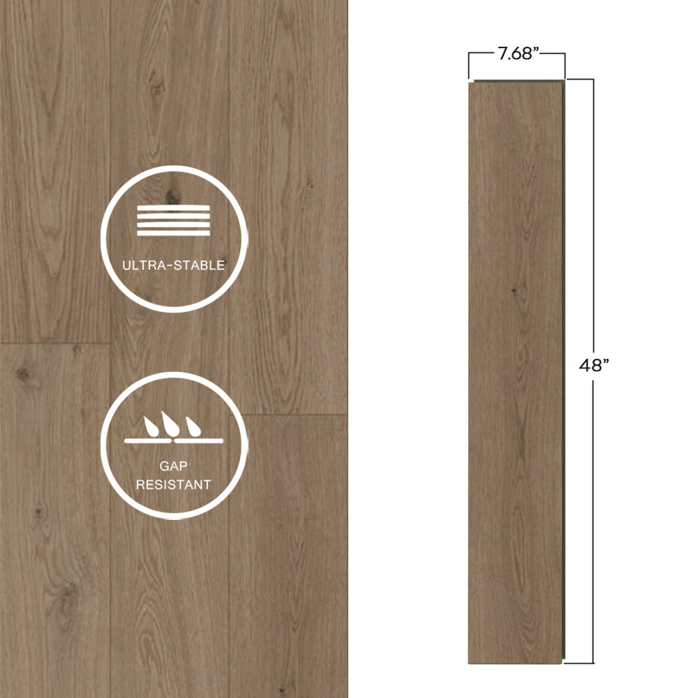 Plain Driftwood — SuperOak construction and dimensions