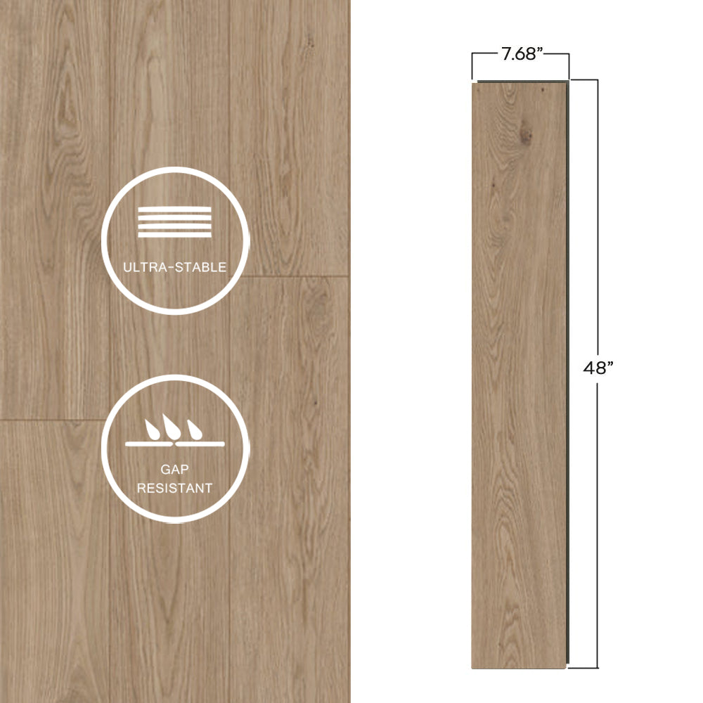 Noon Hickory — SuperOak construction and dimensions
