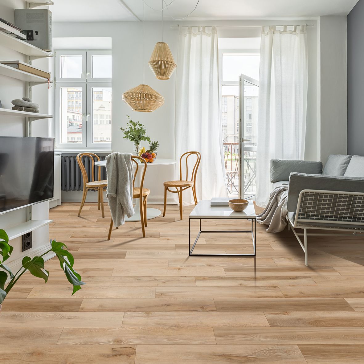 Sunshine Hickory — SuperOak in a living space