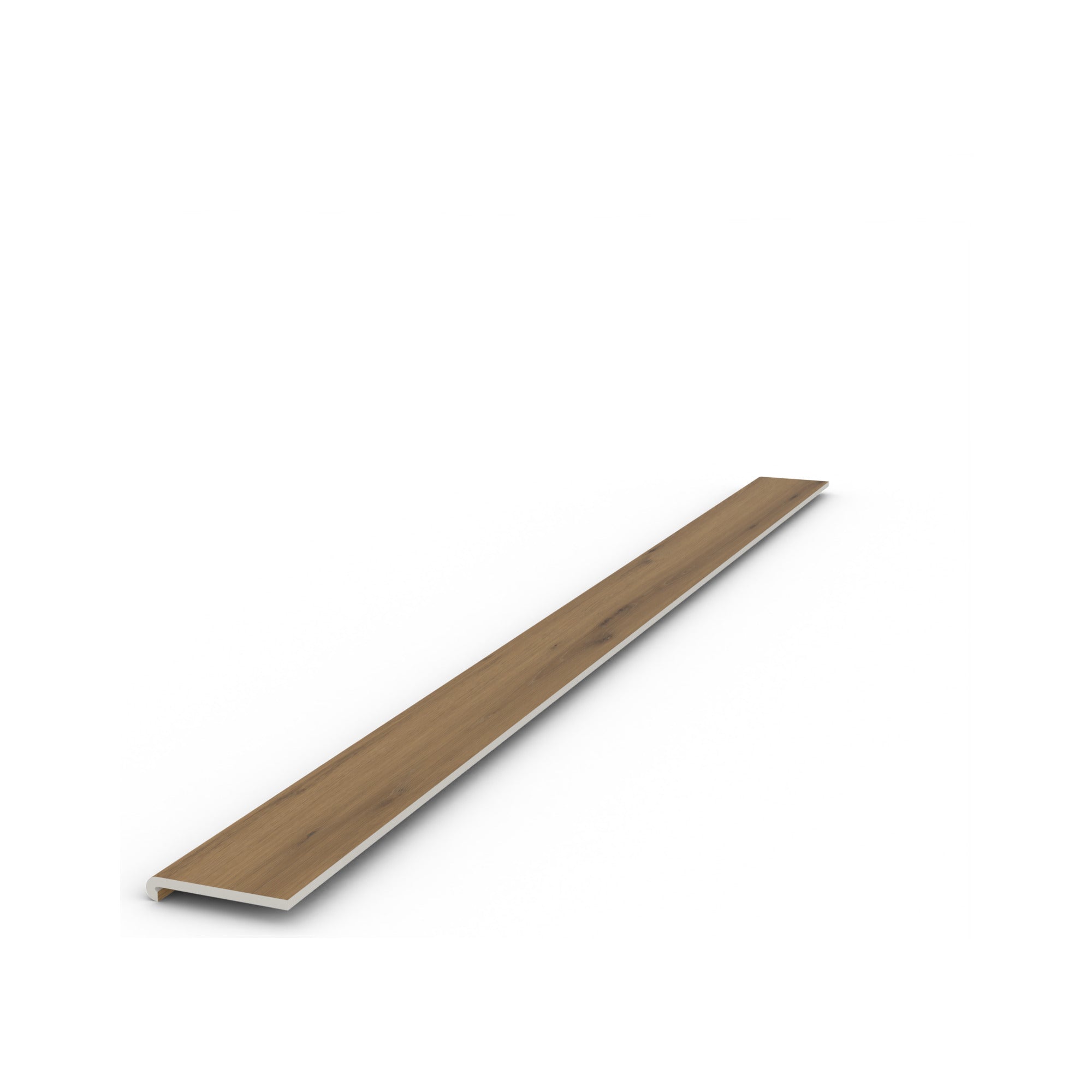 SUPEROAK ELITE Stair Nose Perfect-Match-Trim — 47 in x 3 in bullnose profile